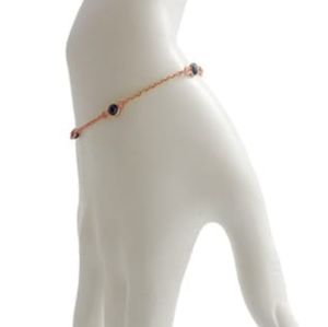 Savvy Cie Rose Gold and Sapphire Bracelet